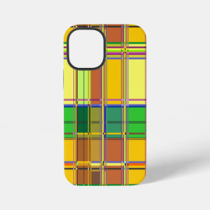 Coque iPhone 12 Mini Tissu coloré des Caraïbes Madras Tartan