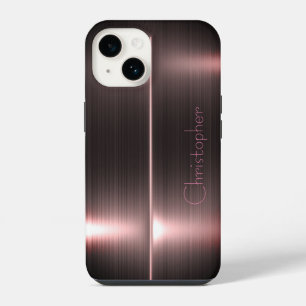 Coque Pour iPhone 14 Titane bronze poli Iphone métallique 15