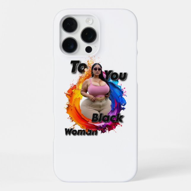 Coque iPhone To You, Black Woman  (Verso)