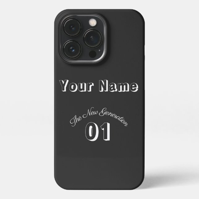 Coque iPhone "Ton nom" - La Nouvelle Génération 01. (Verso)