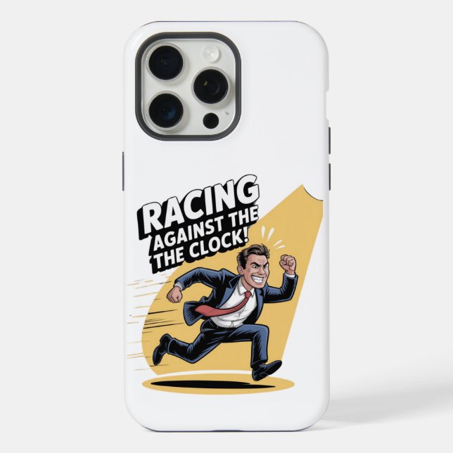 Coque iPhone Toujours courir contre l'horloge (Verso)