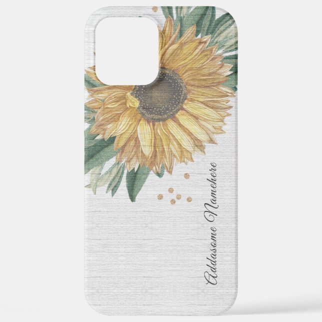 Coque iPhone Tournesol blanc ivoire russe moderne (Verso)