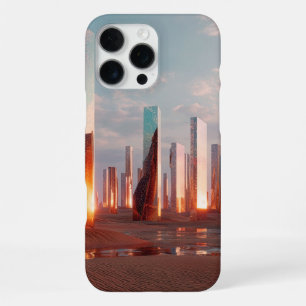 Coque iPhone 16 Pro Max Tours Miroirs Surréalistes Futuristes Dans Le Dése
