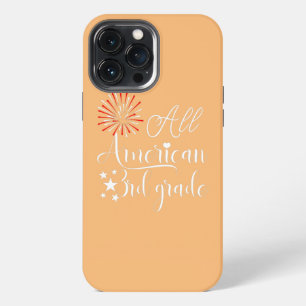Etui iPhone 13 Pro Max Tout Américain 3e année Drapeau Cœurs Professeur 4