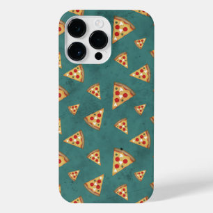 Coque Pour Pour iPhone 14 Pro Max Tranches de pizza cool motif turquoise vintage