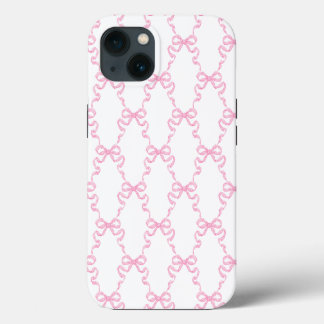 Etui iPhone 13 Trellis à ruban rose