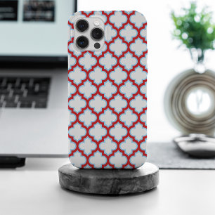Trellis blanc et rouge, treillis, Quatrefoil