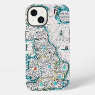 Etui iPhone 13 Très ancienne carte antique de Britannia