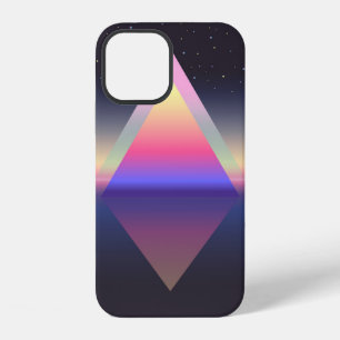 Coque iPhone 12 Triangle lumineux. Concept Ethereum. Abstrait futu