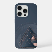 Triangles Concentriques Rose Gold Art Linéaire Mod