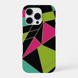 Coque iPhone 16 Pro Triangles impression abstraite géométrique mode gé