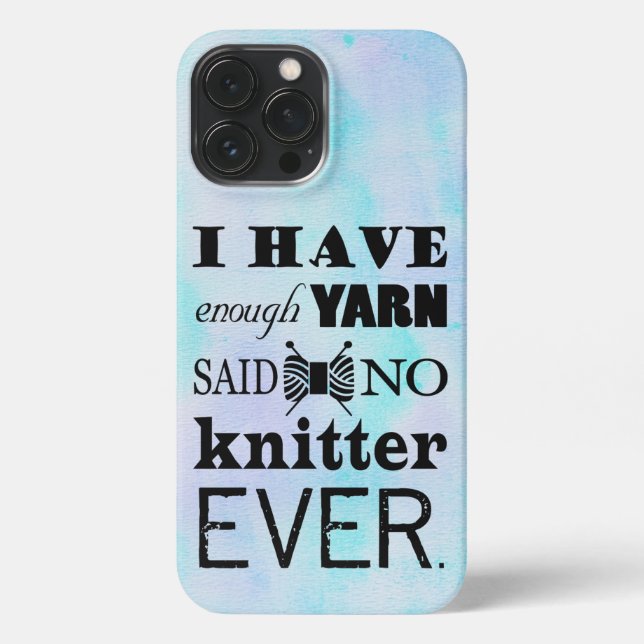 Coque iPhone Tricot Pas Suffisamment Fer Artisanat Aquarelle Te (Verso)