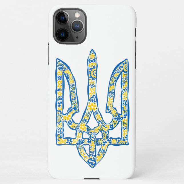 Coque iPhone trident de l'emblème national ukrainien tryzub eth (Dos)