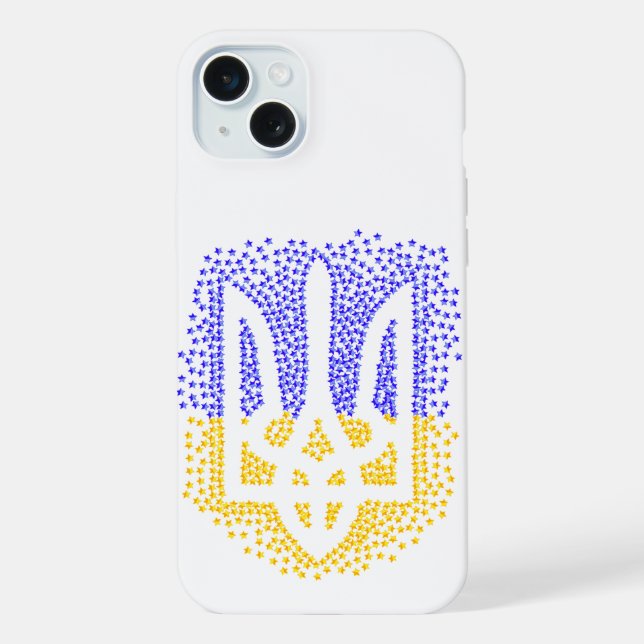 Coque iPhone Trident heraldique ukrainien tryzub étoiles disper (Verso)