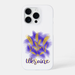 Coque iPhone 16 Pro trident ukrainien fait d'épi de blé