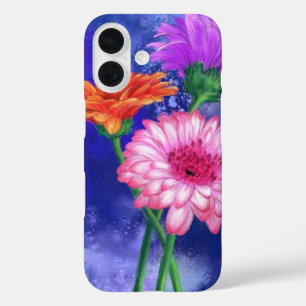 Coque iphone trois couleurs Gerberas