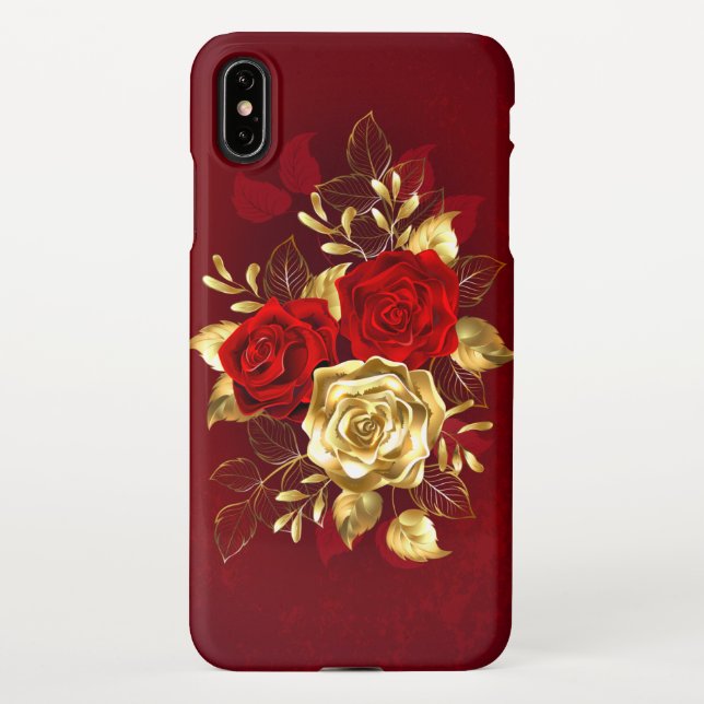 Coque iPhone Trois Roses de bijoux (Dos)