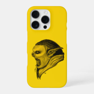Coque iPhone 16 Pro Troll en noir et jaune