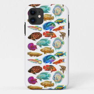 Coque iphone tropical coloré de poissons