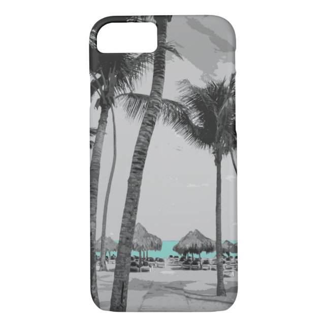 Coque iphone tropical d'île (Dos)