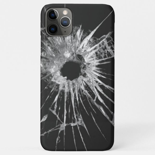 coque iphone - Trou de balle à travers le verre (Dos)