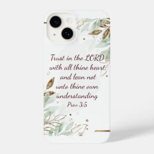 Coque Pour iPhone 14 trust dans le LORD with all thine heart; and lean