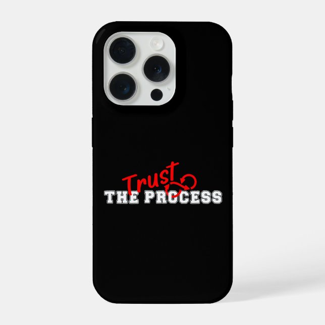 Coque iPhone Trust The Process Inspirational Typography Design (Verso)