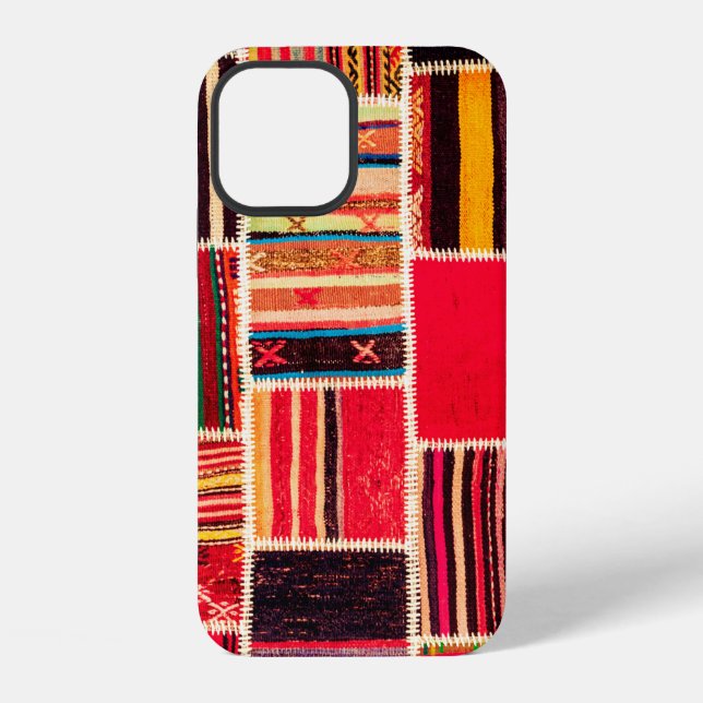 Coque iPhone Turkish carpet patchwork handmade. Patchwork patte (Verso)