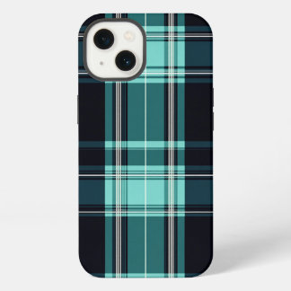 Etui iPhone 13 Turquoise Tartan Chic