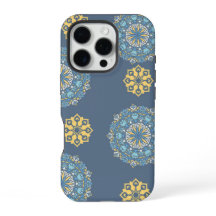 Turquoise Turquoise bleu et jaune Mandala Art Moti