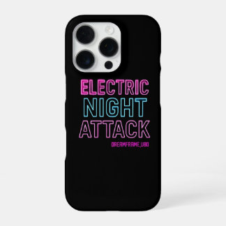 Coque iPhone 16 Pro Typographie imprimée au néon lumineux | Pièce rétr
