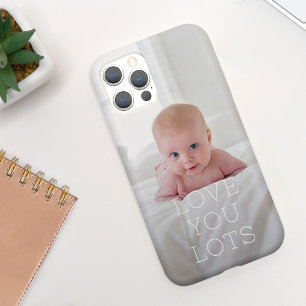 Coque Pour iPhone 14 Typographie minimaliste moderne "Je t'aime beaucou