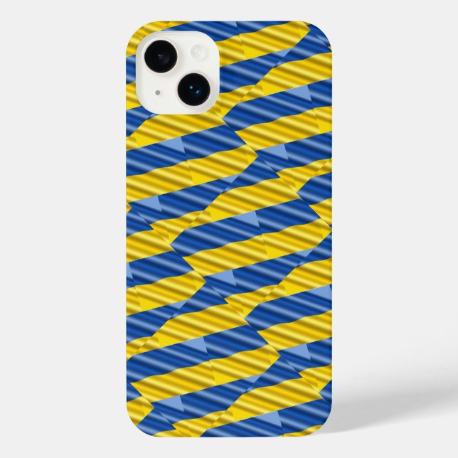 Coque iPhone Ukraine bleue et jaune Inspiration de la paix anti (Verso)