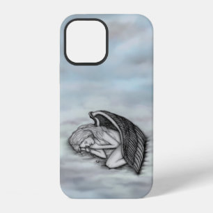 Coque iPhone 12 Un ange endormi sur les nuages du ciel