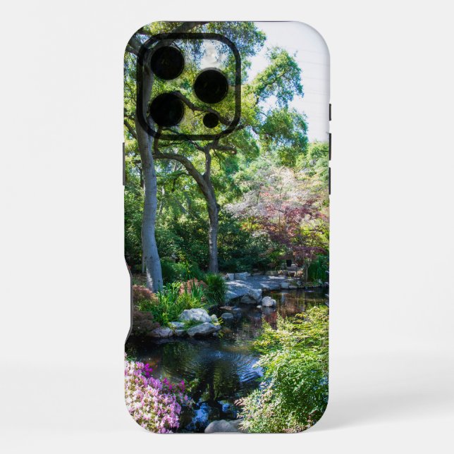 Coque iPhone un beau paysage printanier dans un jardin japonais (Verso)