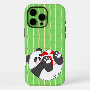 Coque iPhone 16 Pro Max Un bébé panda mignon jouant avec un ballon