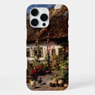 Coque iPhone 16 Pro Max Un jardin de cottage avec des poules par Peder Mon