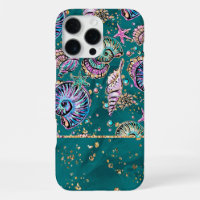 Underwater Teal Luxe | Coquilles Marines Vert Past