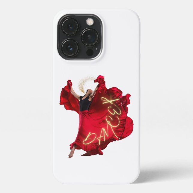 Coque iPhone Une femme dansant en robe rouge (Verso)