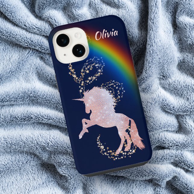 Coque iPhone Unicorn Rainbox Stars Sparkle (Créateur téléchargé)