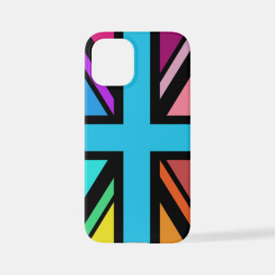 Coque iPhone 12 Mini Union Jack/Drapeau Multicolore+Noir