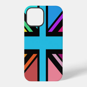 Coque iPhone 12 Pro Union Jack/Drapeau Multicolore+Noir