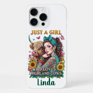 Coque iPhone 16 Pro Max Vache customisée Highland