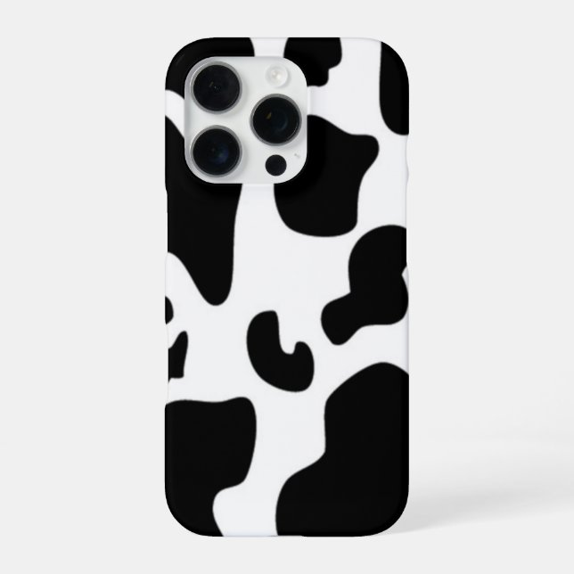 Coque iPhone Vache noire et blanche (Verso)