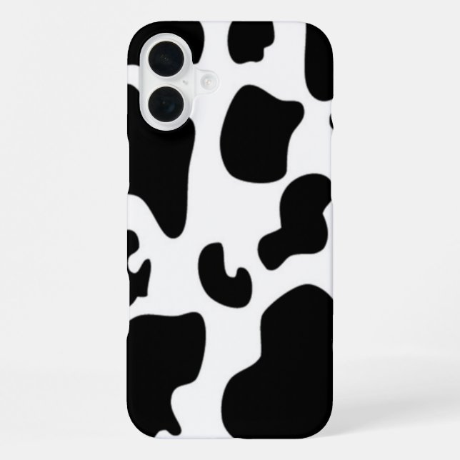 Coque iPhone Vache noire et blanche (Verso)