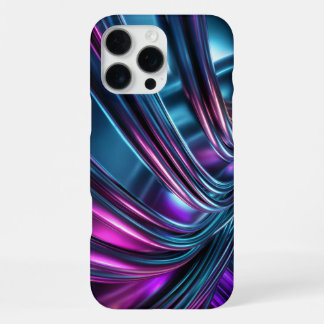 Coque iPhone 16 Pro Max Vagues Métalliques Fluides
