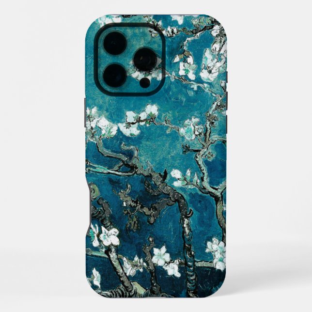 Coque iPhone Van Gogh Almond Blossoms Dark Turquoise (Verso)