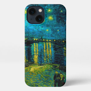 Etui iPhone 13 Van Gogh Nuit étoilée sur le Rhône