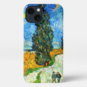 Etui iPhone 13 Van Gogh Road avec Cypress et Star