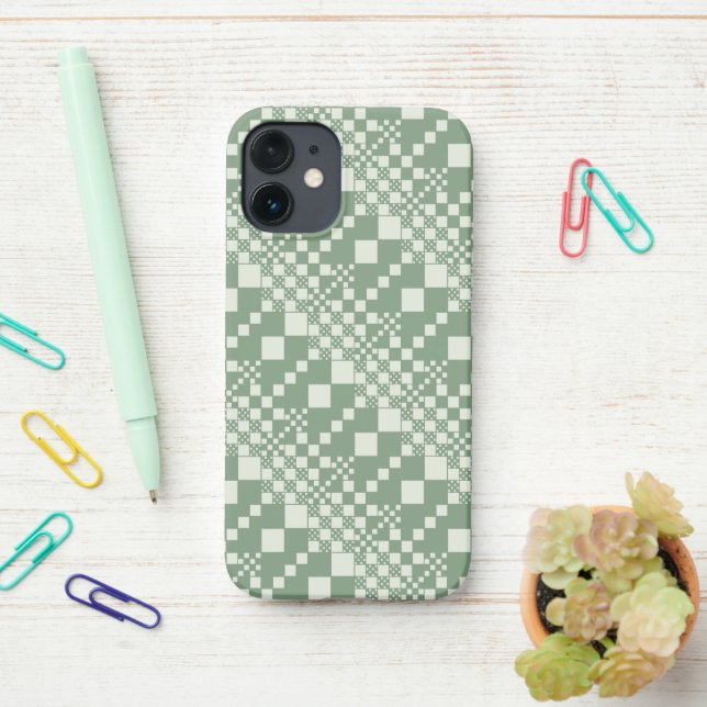 Coque iPhone Vérifié, Chèques en vert (Sur le bureau)